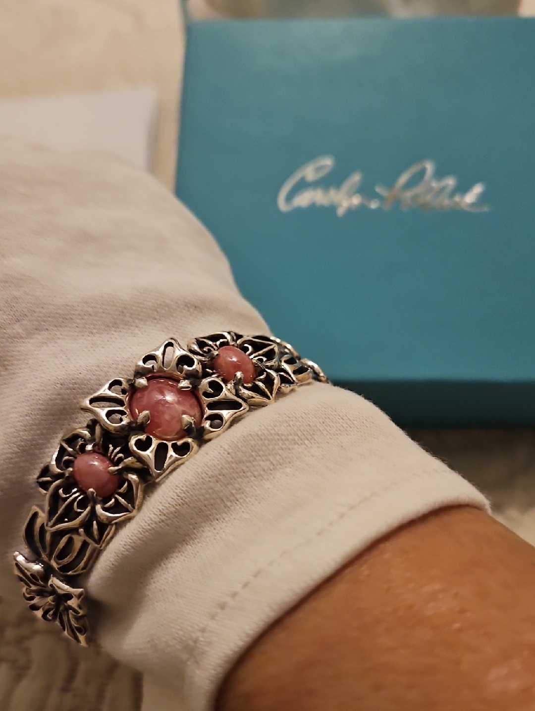 Carolyn Pollack Rhodocrisite Sterling Silver Bracelet Nib